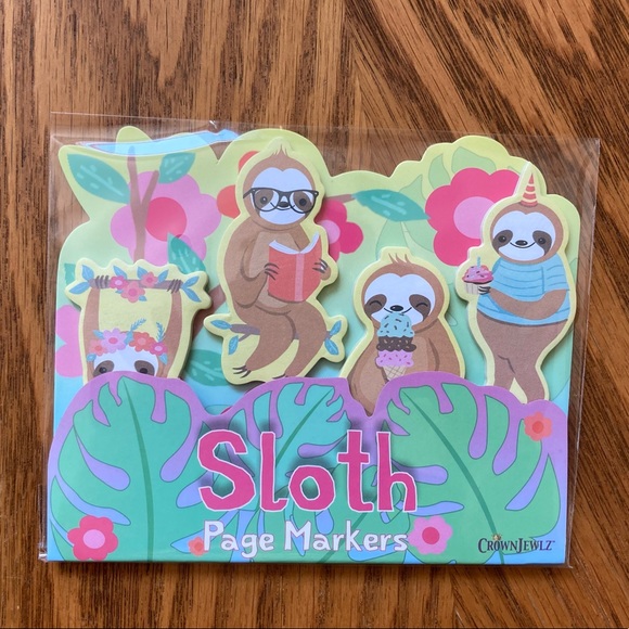 Sloth Sticky Notes / Page Markers - Picture 2 of 4